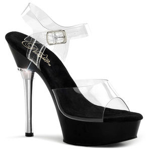 Platform Clear Rhinestone High Heel Shoes
